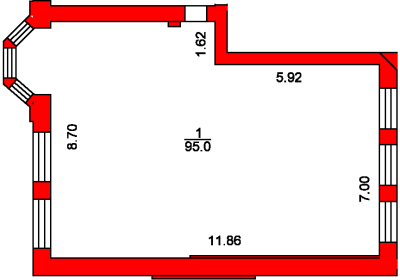План помещения 1001 Пароменская 8а